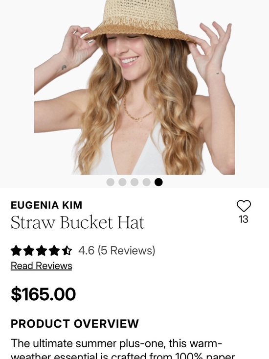 Eugenia Kim Two-Tone Natural and Tan Straw Bucket Hat main image 3